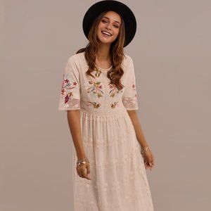 Petal Lush Embroidered Dress